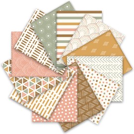 Whaline 12Pcs Boho Cotton Fabric Bundles 18 x 22 Inch Boho Rainbow Sun Printed Fat Quarters Colorful Boho Quilting Patchwork Squares Sewing Fabrics for DIY Handmade Crafting Home Party Decor