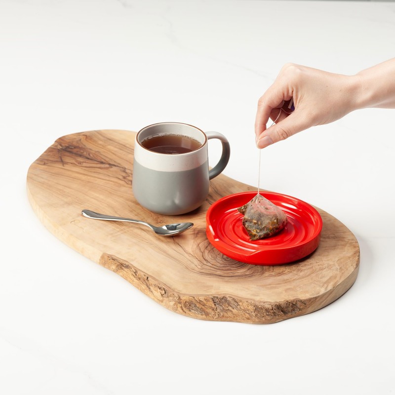 Zeal Circular Spoon Rest, Melamine Utensil Holder Rest, Tea Bag