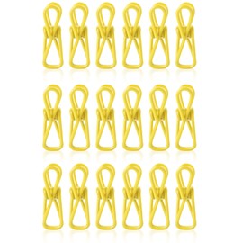 Mr. Pen- Chip Clips, 18 Pack, 2 Inch, Yellow, Utility PVC-Coated Clips, Chip Clips Bag Clips Food Clips for Bags, Chip Clip, Clips for Chips and Other Food Bags, Bag Clips for Chips Clips