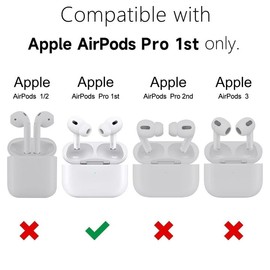 Svanove for Airpods Pro Case Clear Hard Plastic, Transparent Simple Cute Airpods Pro 1st Generation Case with Keychain, Y2k Aesthetic Trendy Airpods Cover Accessories for Women Girl, Neon Blue