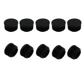 Love Deal 1 1/4 Inch Round Tube Plug, Non-Slip Plastic Tubing End Cap, Furniture Chair Leg Caps, Chair Insert Glides, Finishing Plug - for Chair Table Stool Leg Fence Post Pipe (10 Pack, Black)