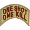 ONE SHOT ONE KILL (DESERT) Embroidered Shoulder Patch (3-3/8"") (0879)