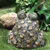 SUNGUARD Whimsical Toad Hollow Tall Stretch Large Garden Frog Statues-Natural