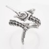LZD Alloy Cuff Finger Ring Swordfish Antique Silver Size 9