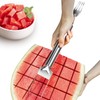 MUESO Stainless Steel Watermelon Cutter – Dual-Head Slicer and Fork