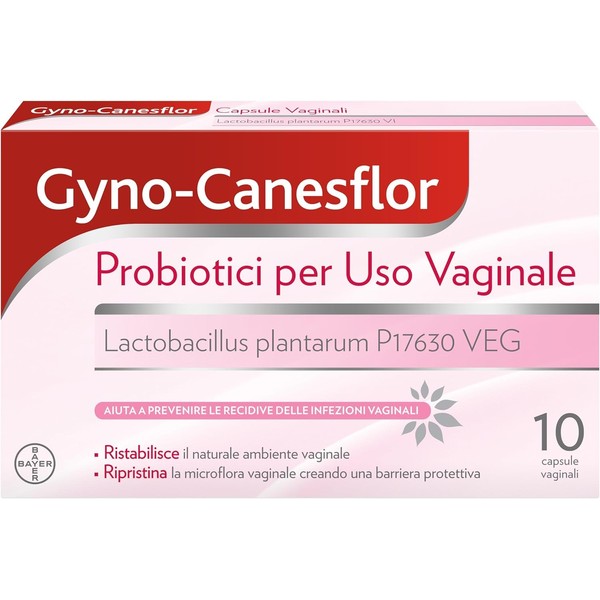 Gyno-Canesflor Vaginal Probiotic, Prevents Recurrence of Candida Bacterial Vaginosis and Intimate Infections, Probiotics for Vaginal Flora 10 Vaginal Capsules