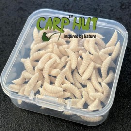 Artificial Pop Up Flavour Infused PINKIE Maggots for Carp and Coarse Fishing 12mm x120 (Off White)