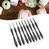 Black Crochet Hooks Set 2.0-6.0mm Ergonomic Handle Reduce Cramps, Multiple