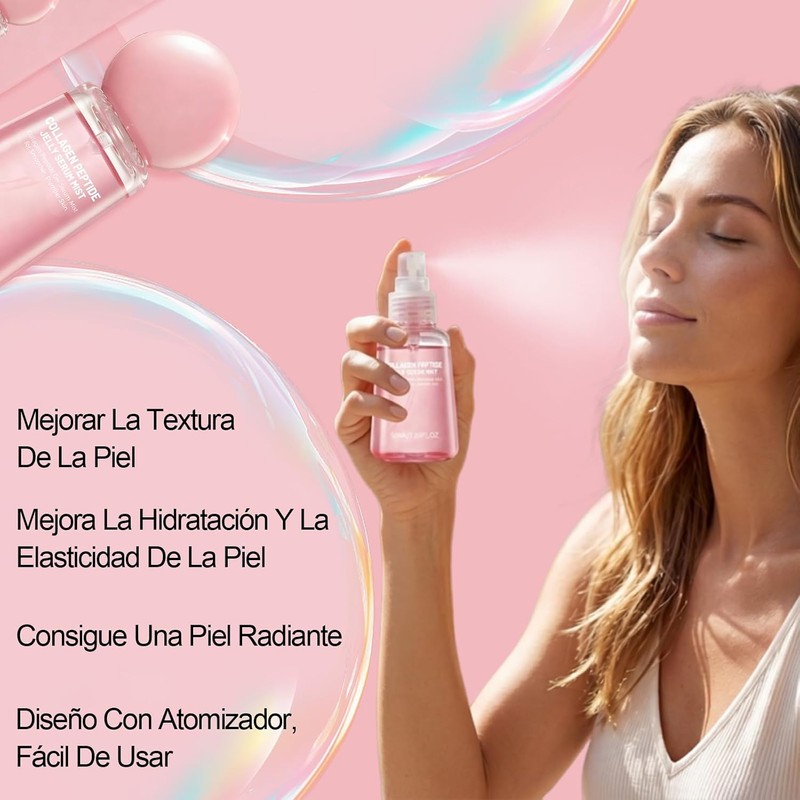 Bruma Hidratante Con Péptidos de Colágeno, Apta Para Todo Tipo