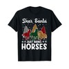 Dear Santa Just Bring Horses ELF Santa Leopard T-Shirt