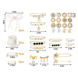 Anlising 43 pieces junk sock charms pins, charms for socks, junk socks charms, shoe jewellery, pearl brooch, charms for shoe, charms for trainers, sock jewellery, for shoes, clothes, hats decoration