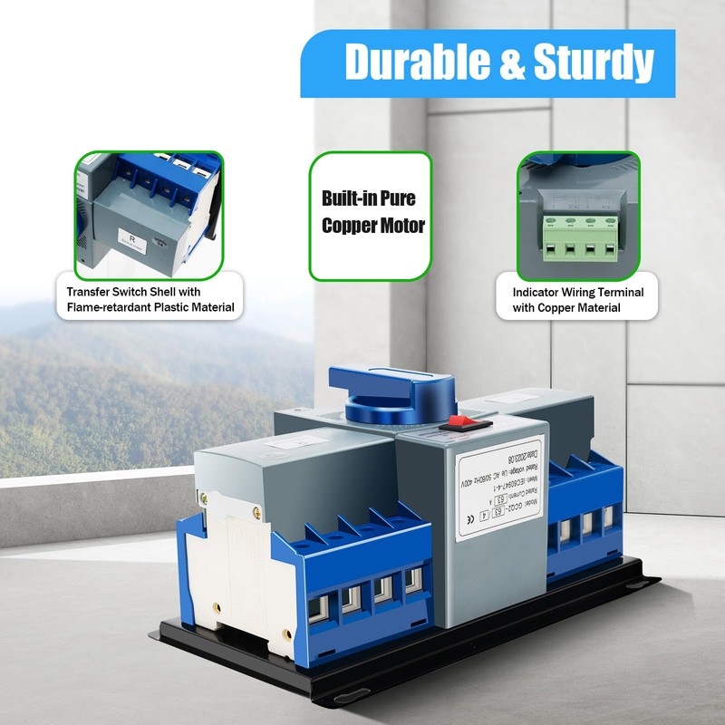 110V Dual Power Automatic Transfer Switch Dual Power Generator Changeover