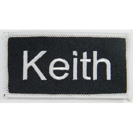 Keith Name Tag Patch Uniform ID Work Shirt Badge Embroidered Iron On Applique