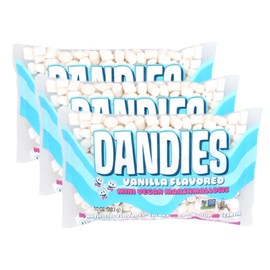 Dandies Mini Vegan Marshmallows, No Artificial Flavorings, Food Dyes, Corn Syrup, or Gelatin, Perfect for Roasting, S’mores, or Snacking (3 Pack)