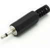 CESS 2.5mm TS Male Plug Jack Black Audio Cable Connectors