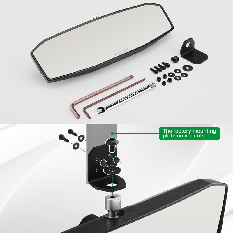 Ranger Rear View Mirror,SHEJISI 2023 New UTV Mirrors,Compatible with 2017-2023