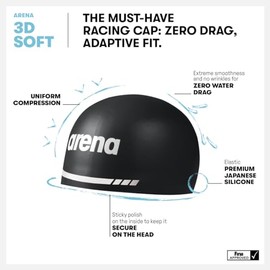 Arena - Gorro de natación Suave 3D