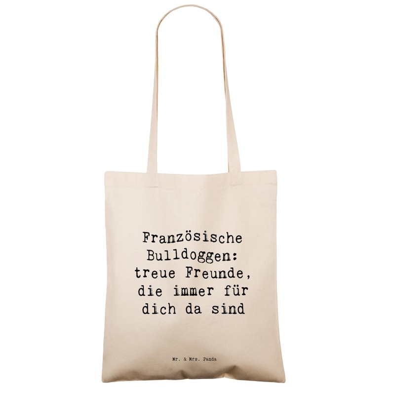 Mr. & Mrs. Panda Tragetasche Spruch Französische Bulldogge Freund -