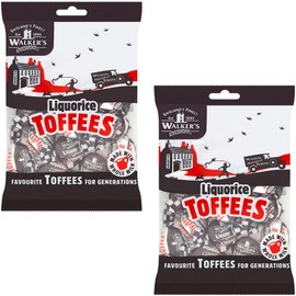 Walkers' Nonsuch Liquorice Toffees | with Condensed Milk & Black Treacle | Imported from the UK | Traditional British Candy | Old Fashioned Licorice Toffee | 5.29 Oz (Pack of 2)