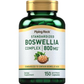 Boswellia Extract Capsules | 800mg | 150 Count | with Boswellic Acid | Non-GMO, Gluten Free Supplement | by Piping Rock