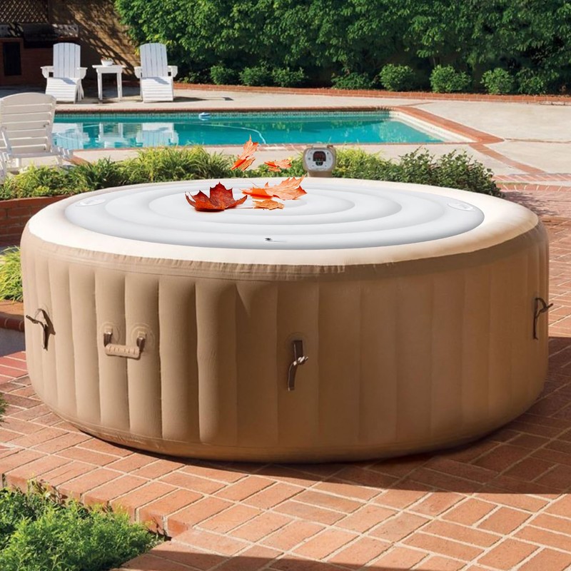 Inflatable Hot Tub Cover Energy Saving Lid for Outdoor Hot
