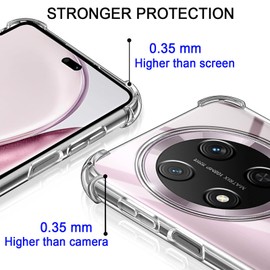 Pnakqil Handykette für Honor Magic 7 Lite Hülle mit Band, Transparent Weich Silikon mit Kordel Necklace Schnur Anti-Fall Bumper Schutzhülle Case Kompatibel mit Honor Magic 7 Lite 6.78", Khaki