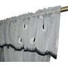 Householdfurnishing Embroidered Kitchen Window Pair Curtains Set Rod Pocket with