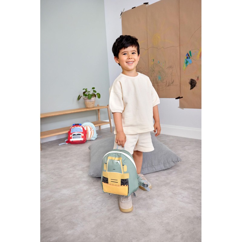 LÄSSIG Unisex Tiny Backpack Luggage Children's Luggage, yellow/grey, Tiny Drivers
