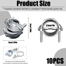 Clamp Type Cable Connectors, Clamp Connector, Electrical Conduit Fittings, Electrical Boxes, Conduits and Fittings (1 Inch)