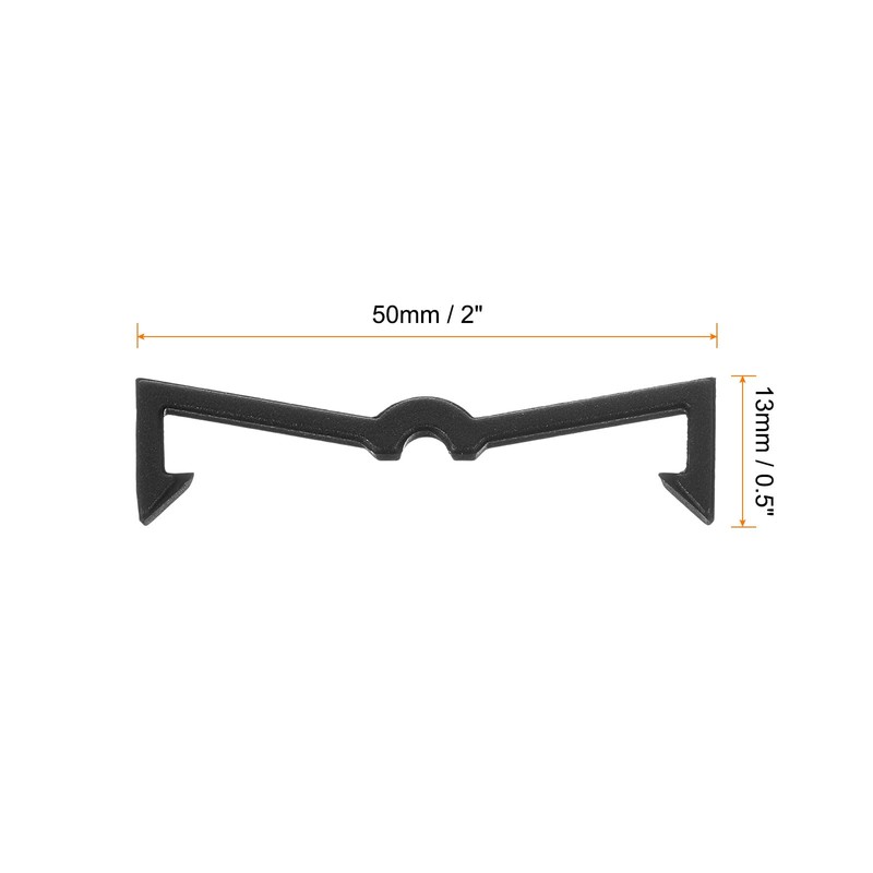 HARFINGTON 50pcs Pegboard Hook Locks 2" Length Plastic Peg Hanger
