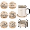 Dandat 12 Pcs Christian Coasters for Drinks with Bible Verses