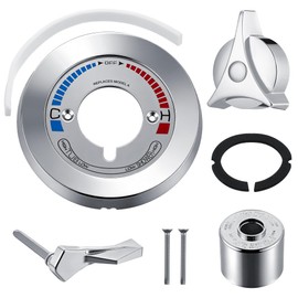 Avenuebool Retrofit Trim Kit, Compatible with Symmons/Temptrol Tub and Shower Faucets, Includes Escutcheon, Screws, Dome Cover, Diverter Handle and Tri-Star Handle, Polished Chrome(1 Pack)