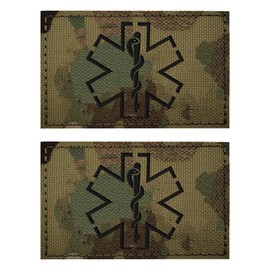 2 PCS AliPlus Rescue Patches IR Infrared Reflective Patch Laser Cut Patch Tactical Military Morale Patch Hook and Loop