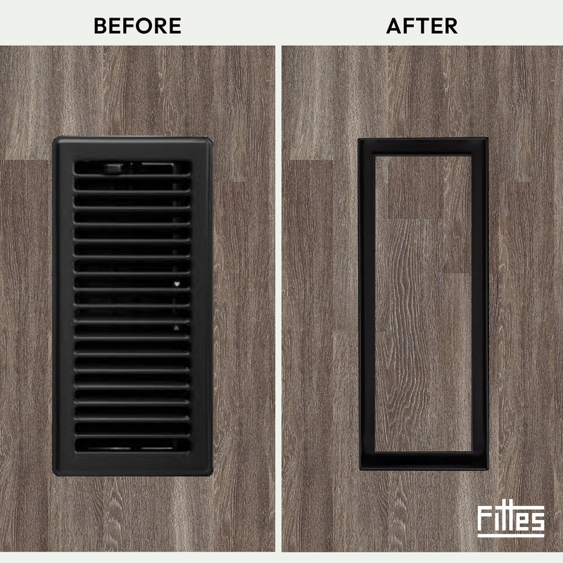Fittes Flush Floor Vent [Luxe], Minimalist Solid Steel HVAC Air
