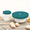 Teal Mandala Bowl Covers Reusable 5 Pieces Cloth Bowl Covers