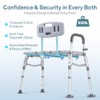 Tub Transfer Bench for Bathtub, Height Adjustable Shower Bench with