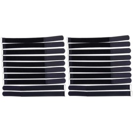 20 x 30 cm x 25 mm Resealable Velcro Cable Ties Black with Metal Eyelet - Cable Velcro Tape 300 mm Reusable