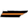 5" Tennessee Tn Thin Orange Line State Shape American Flag