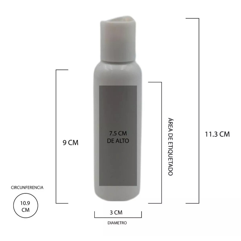Xena Botella 60 Ml Pet Blanco Frasco De Plastico Con