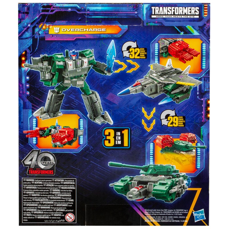 Transformers Legacy United Leader Class Overcharge, 7.5-inch Converting Action Figure,