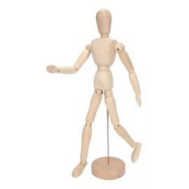 Lecute Maniqui Madera 14cm Articulado Dibujo Boceto Pintura Arte Fi