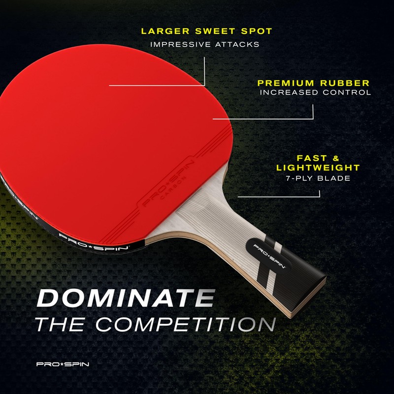 PRO SPIN Table Tennis Bat With Pro Carbon Fibre Technology