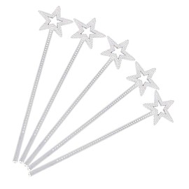 YeahiBaby 12pcs Fairy Star Wand Princess Magic Wand Cosplay Party Decoration Supplies Silver