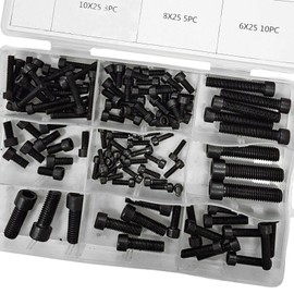 Dunnet Tools 106 Piece Hex Cap Nuts Set M4 M5 M6 M8 M10 Bolt Assortment Bolts And Nuts Set Diy Construction Automotive Fasteners In Storage Case Carbon Steel Hex Bolts Screws