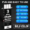 AOSUCO White Chalk Pens, 3mm Washable Liquid Chalk Markers with