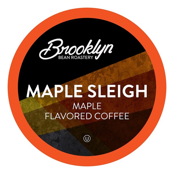 Brooklyn Beans Maple Sleigh Gourmet Coffee Pods, Compatible with 2.0 Keurig K Cup Brewers, 40 Count