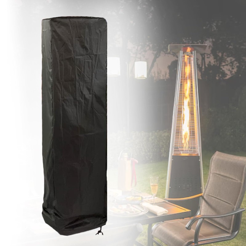 asdmm Waterproof Glass Tube Heater Cover - Outdoor Square Standing