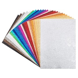 Ideen mit Herz Decorative Paper Natural | Natural Paper | Coloured Paper | Handmade | Refined | Embossed | Colourful | DIN A4 | 24 Pieces in 24 Colours (Design 03)