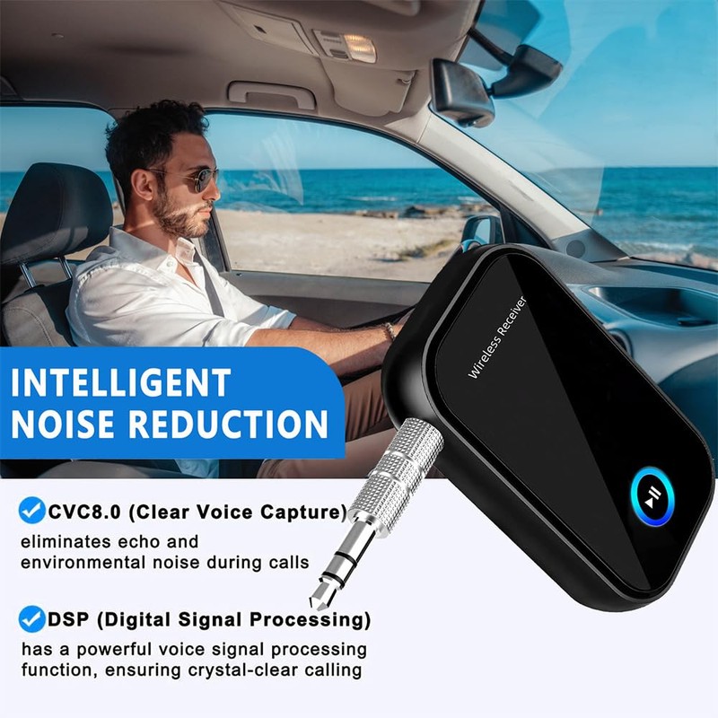 Bluetooth AUX Adapter for Car,3.5mm Wireless Receiver,AUX Bluetooth Car Adapter,Hands-Free