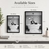 Framed Chimpanzee Bathroom Wall Art, Fun Black And White Monkey